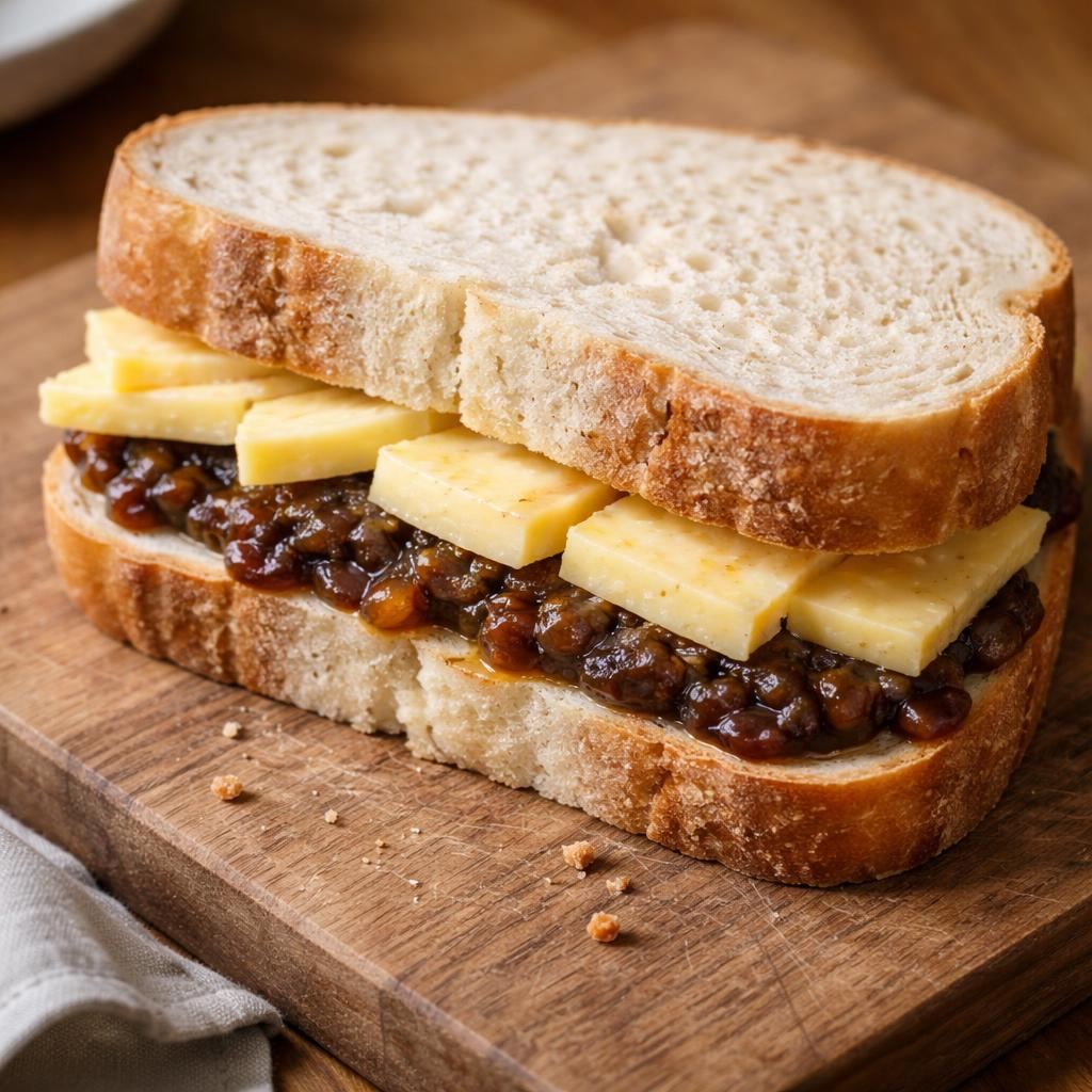 Cheese and Pickle Sandwich