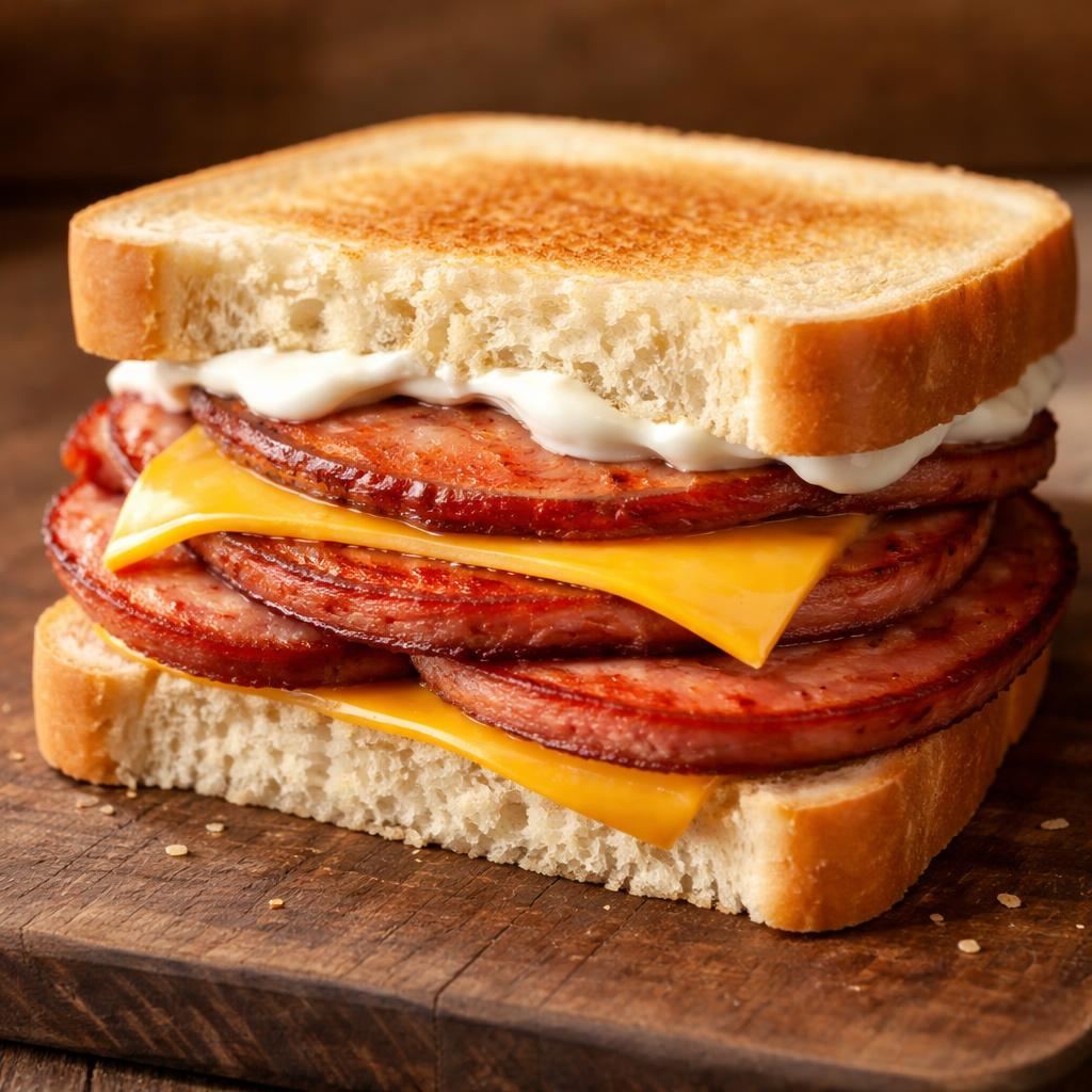 Fried Bologna Sandwich