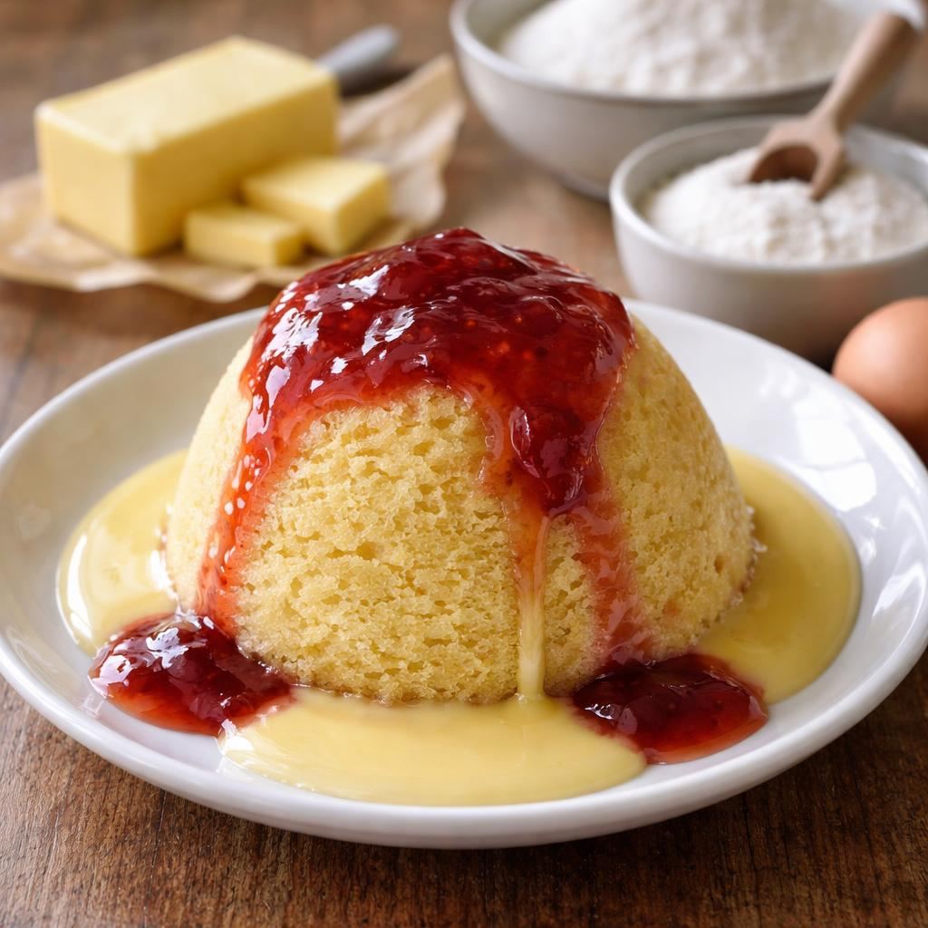 Steamed Jam Pudding