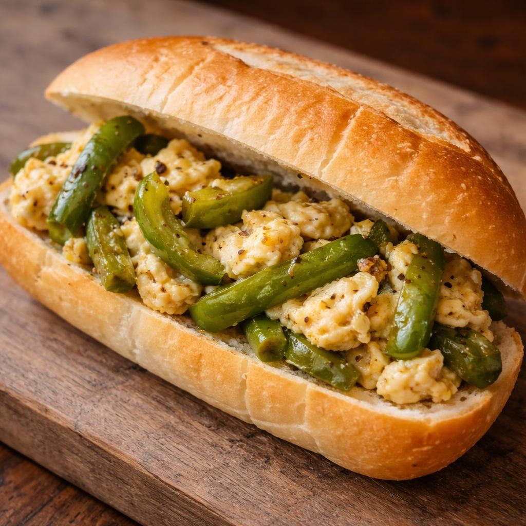 Pepper and Egg Sandwich